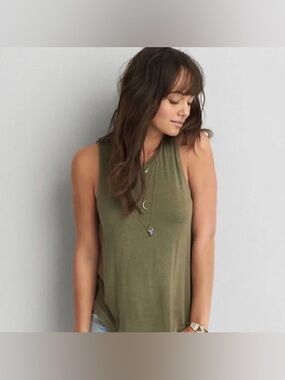 American Eagle Soft and Sexy Tank in Olive Green